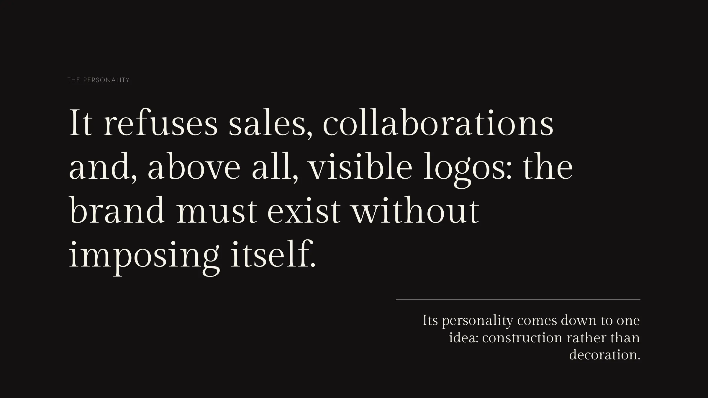 Board 4 of 25. The personality of the brand.