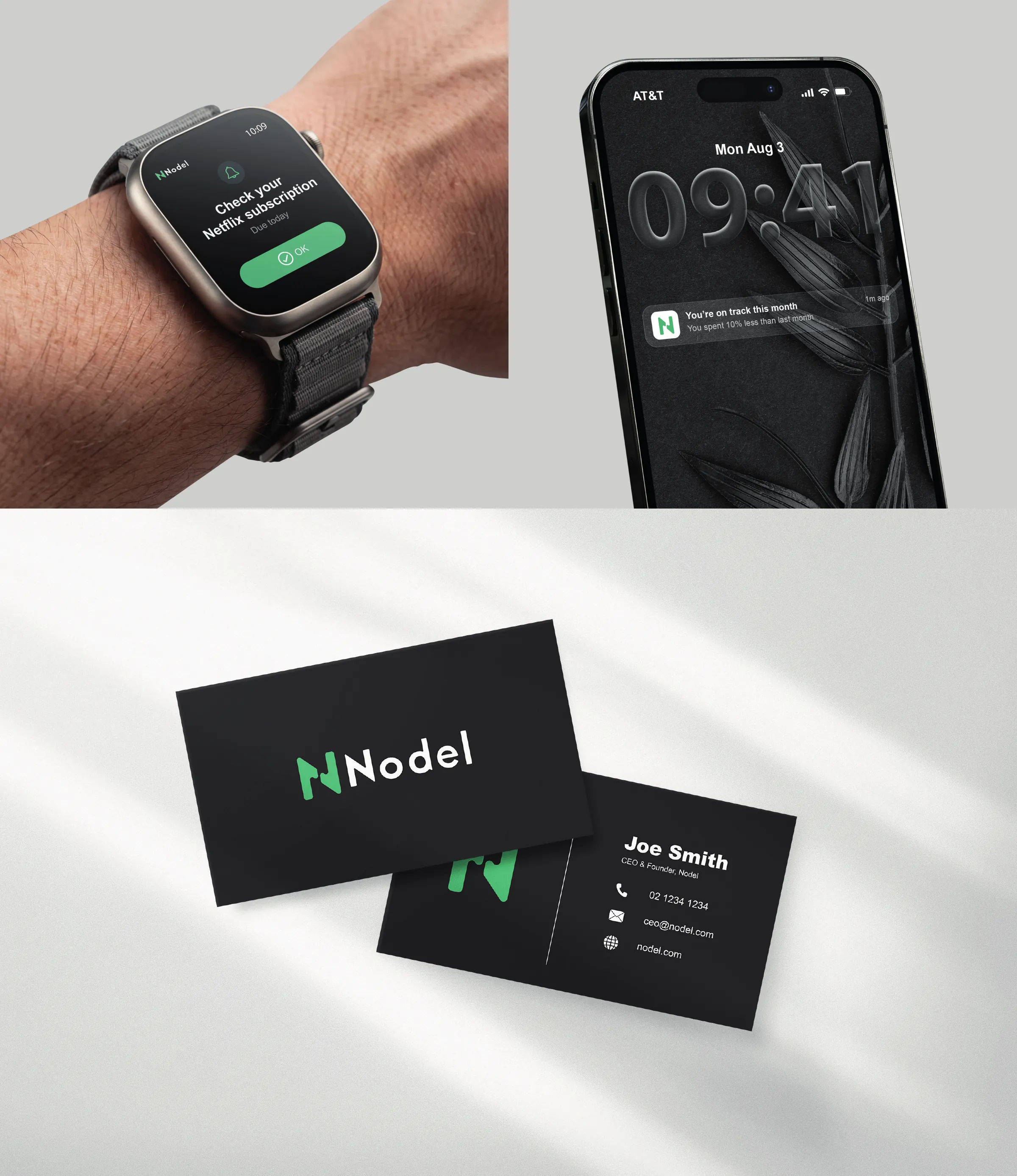 Board 12 of 14. Watch notification, lock screen and business cards.